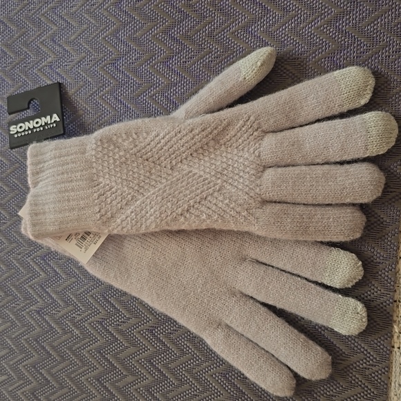SONOMA BRAND WOMEN'S LINED GRAY WARM WINTER GLOVES ONE SIZE FITS MOST - Picture 8 of 8
